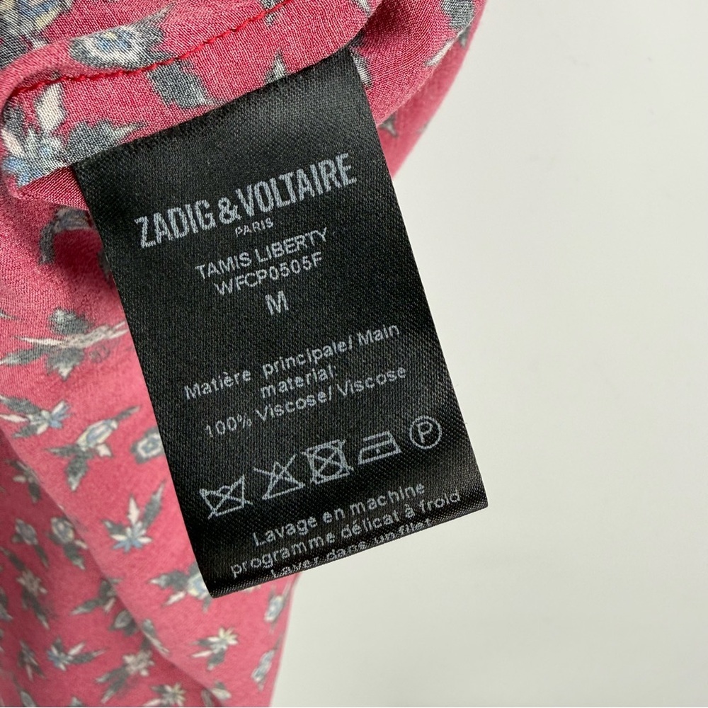 Zadig & Voltaire Tamis Liberty Floral-Print Button-Down Shirt Size M - Picture 6 of 12